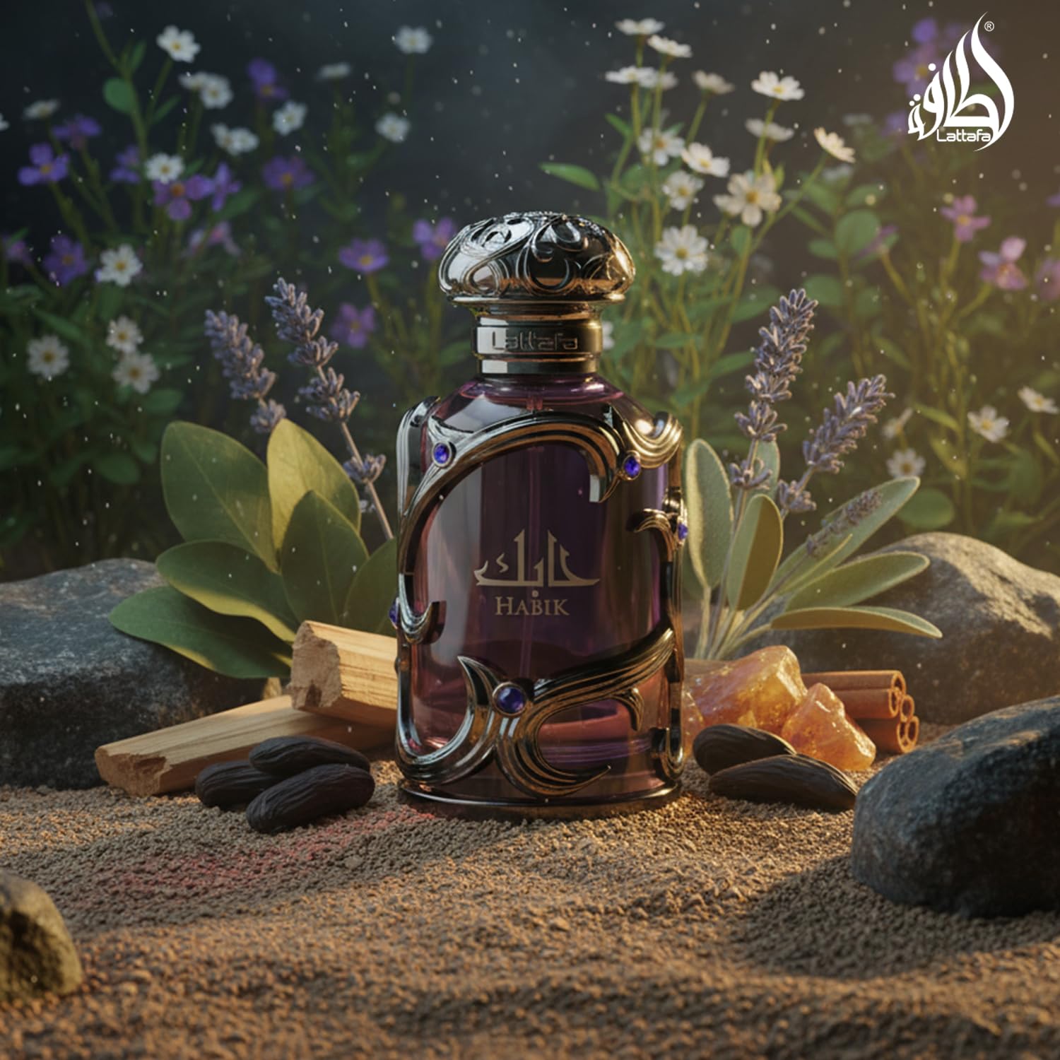 Lattafa Habik – Spicy, Aromatic, Woody, Musky – Eau de Parfum Spray Long-Lasting Fragrance for Men, 3.4 Ounce / 100 ml