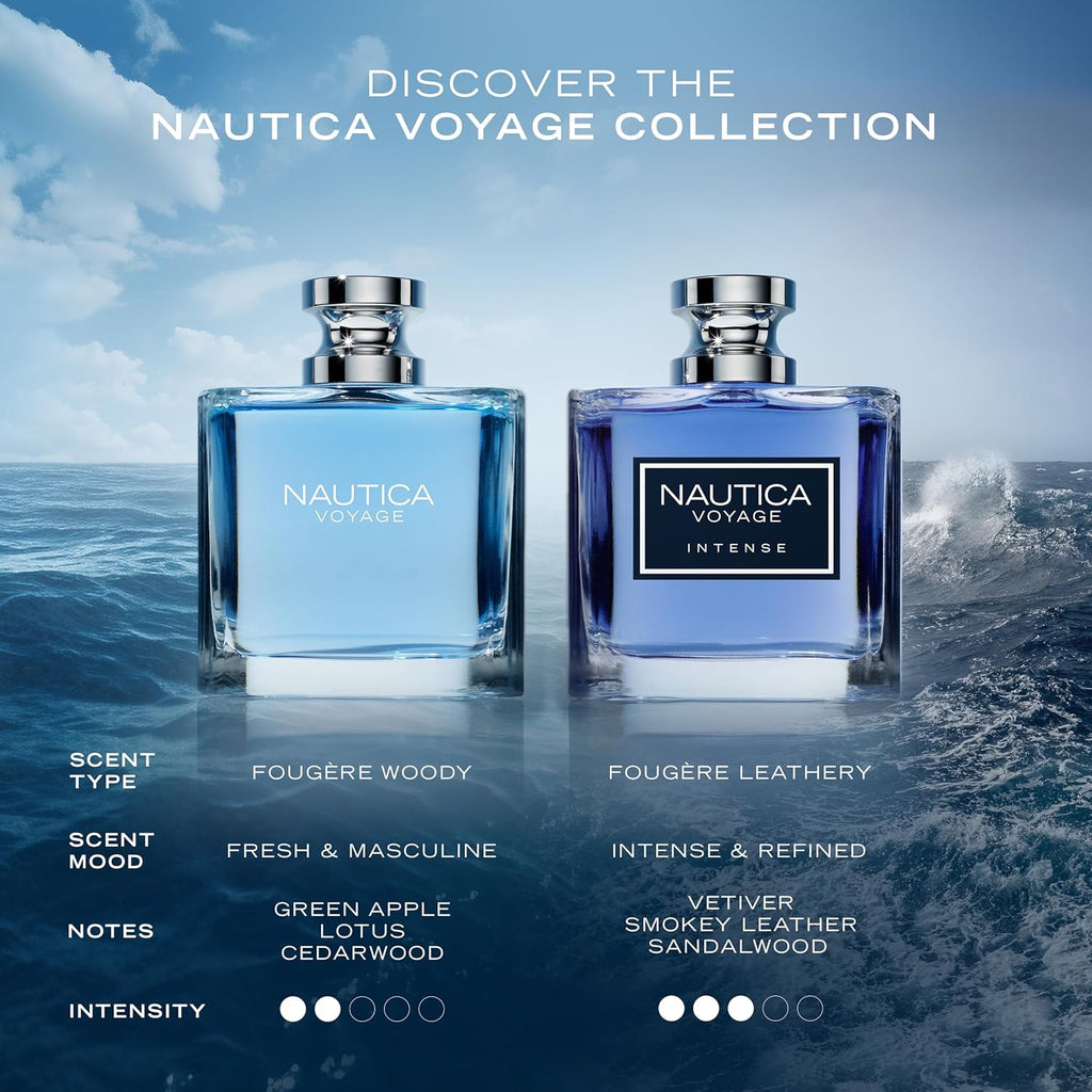 Nautica Voyage Eau De Toilette, Cologne and Fragrance For Men, Fresh, Romantic, Fruity Scent Woody, Aquatic Notes of Apple
